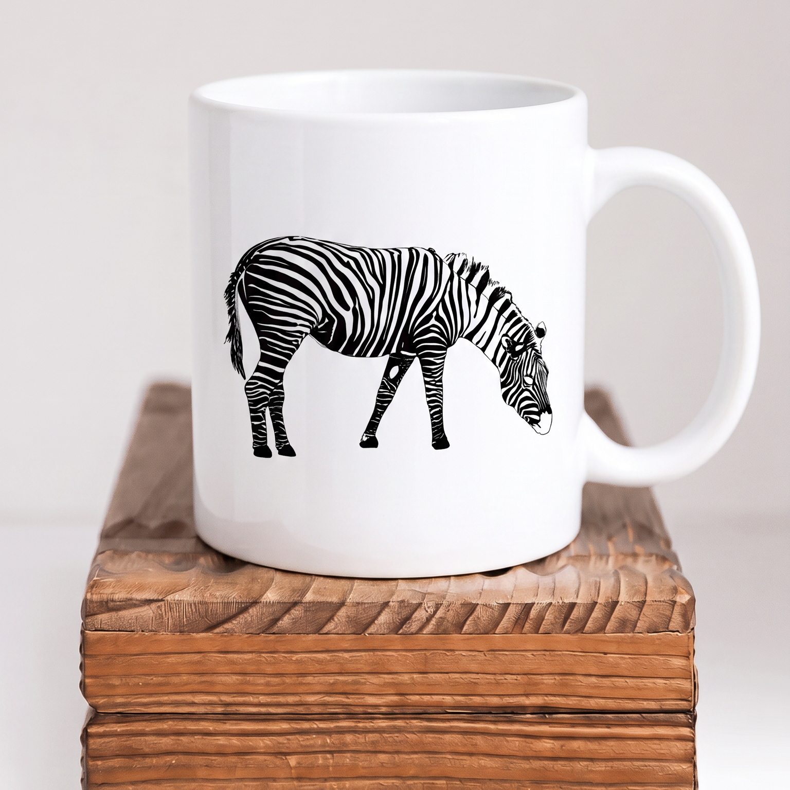 Lustige Keramik-Tasse mit Zebra | Geschenkidee für Zebra Lover